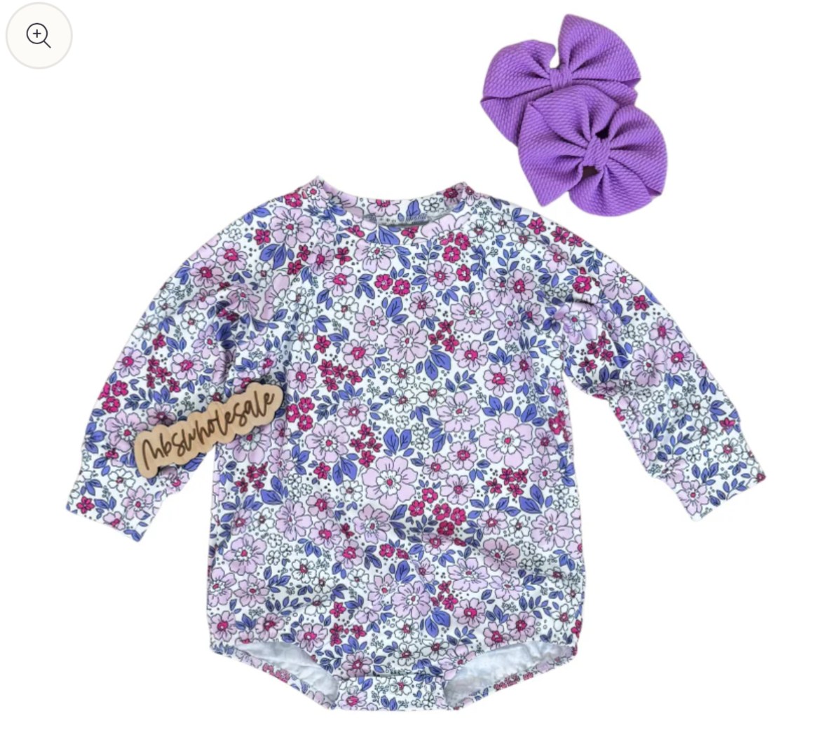 Violet Bubble Romper