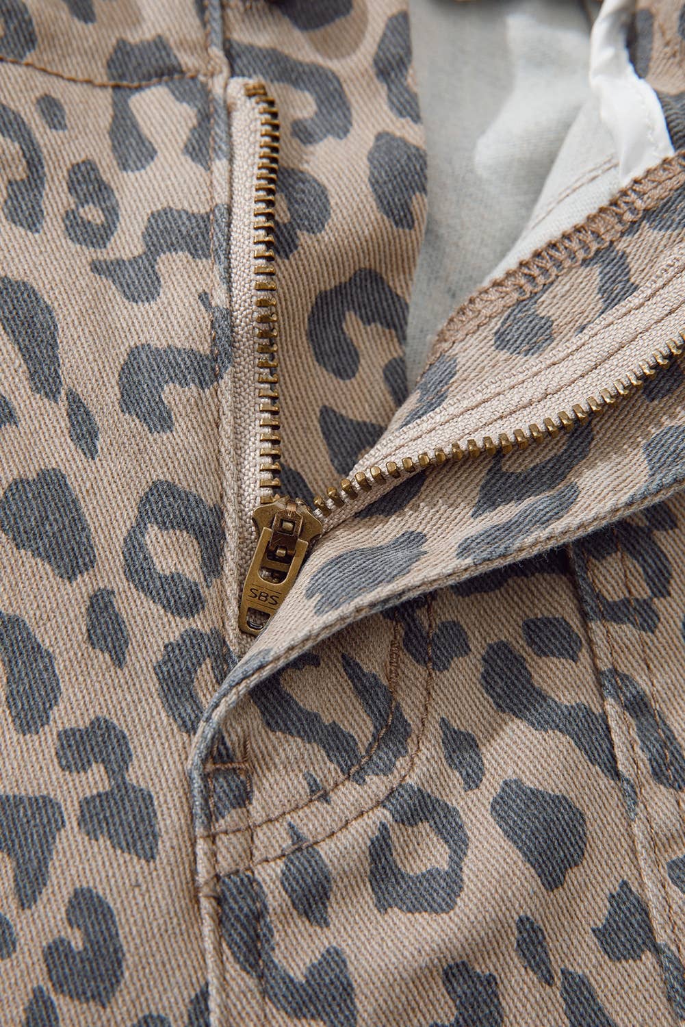Leopard Drawstring Jeans