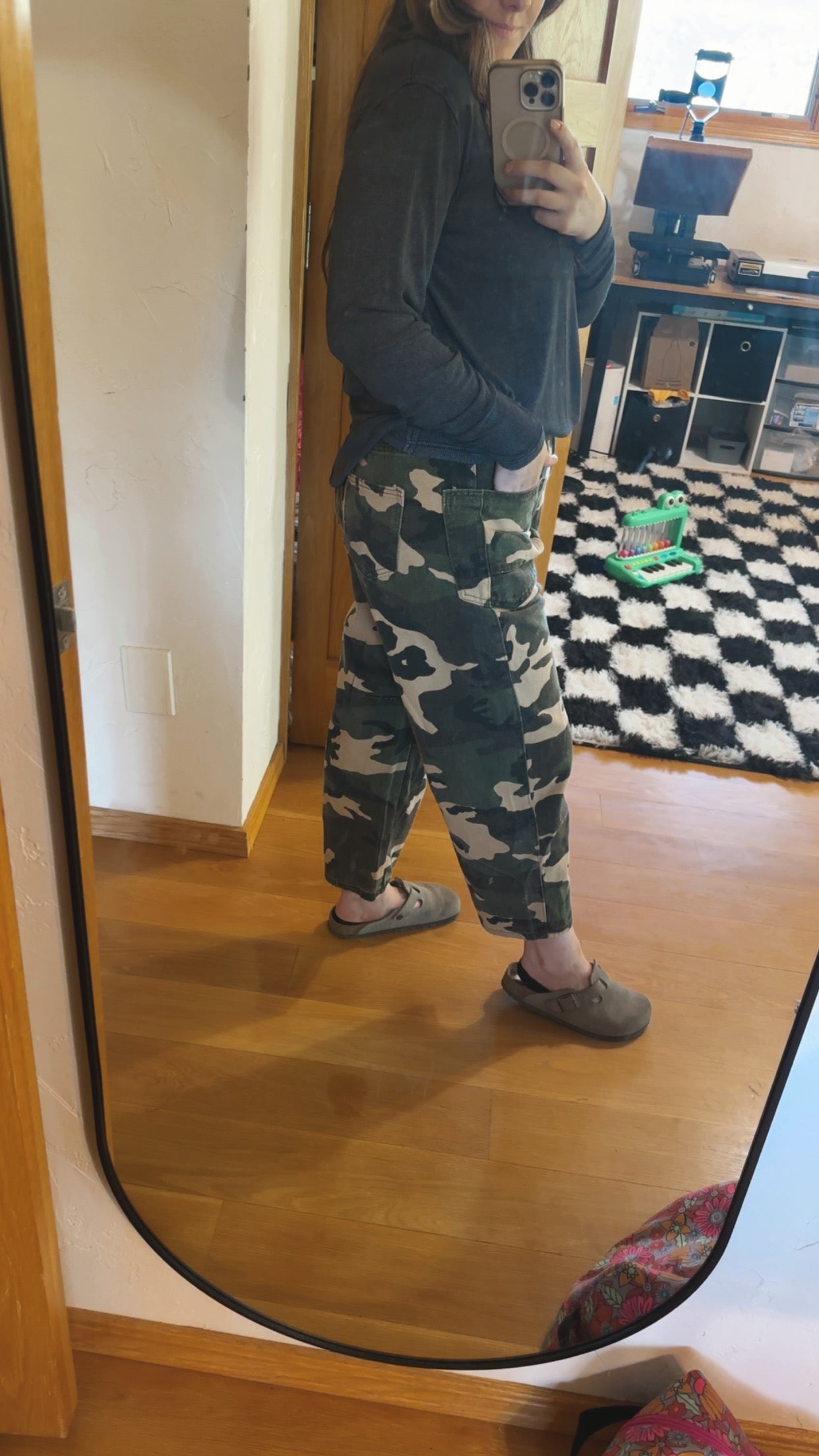 Camo Barrel Jean