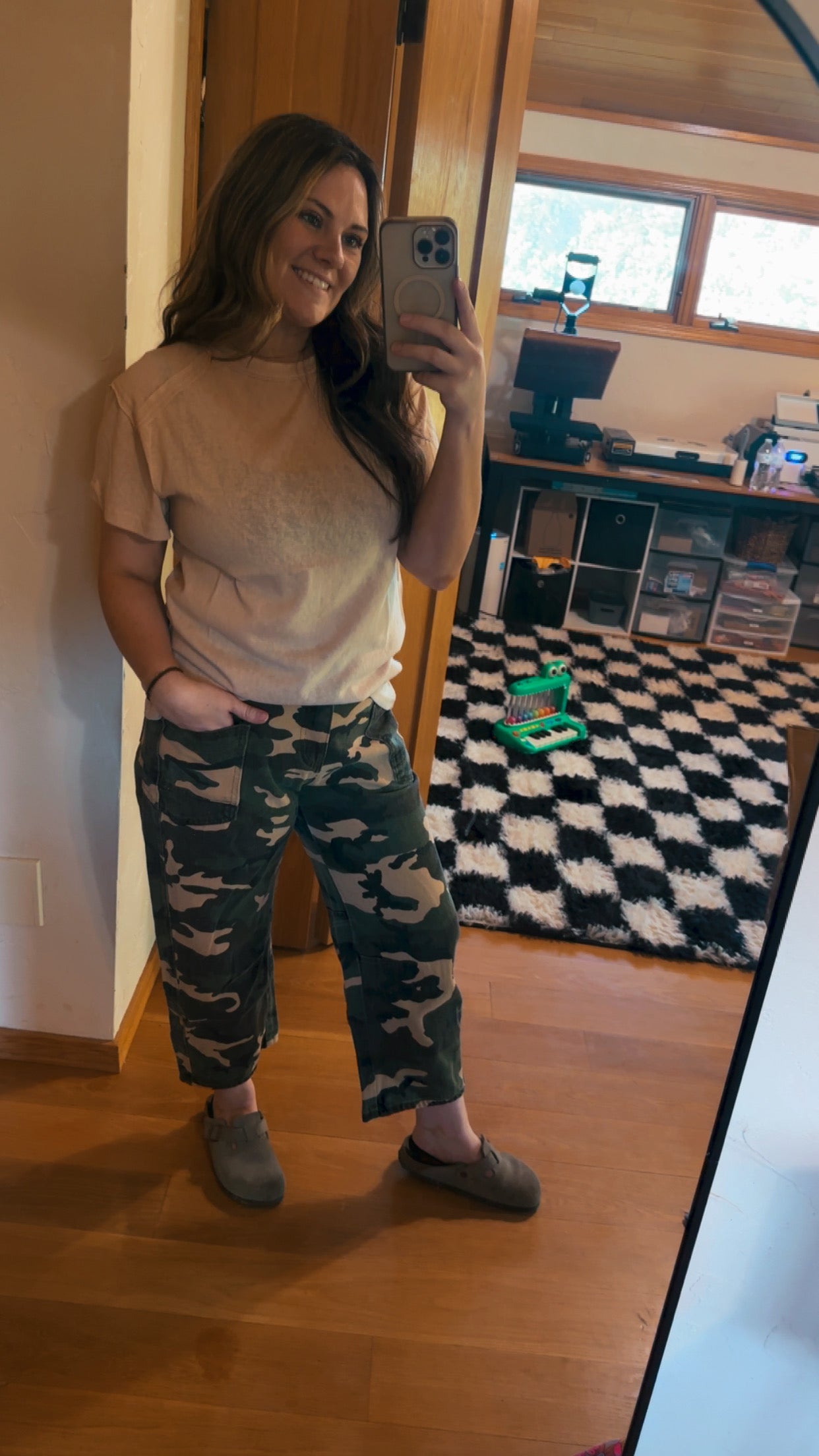 Camo Barrel Jean