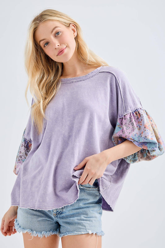 Moonbeam Floral Puff Sleeve Top
