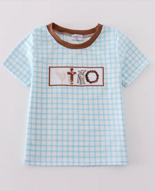 Gingham Easter Top
