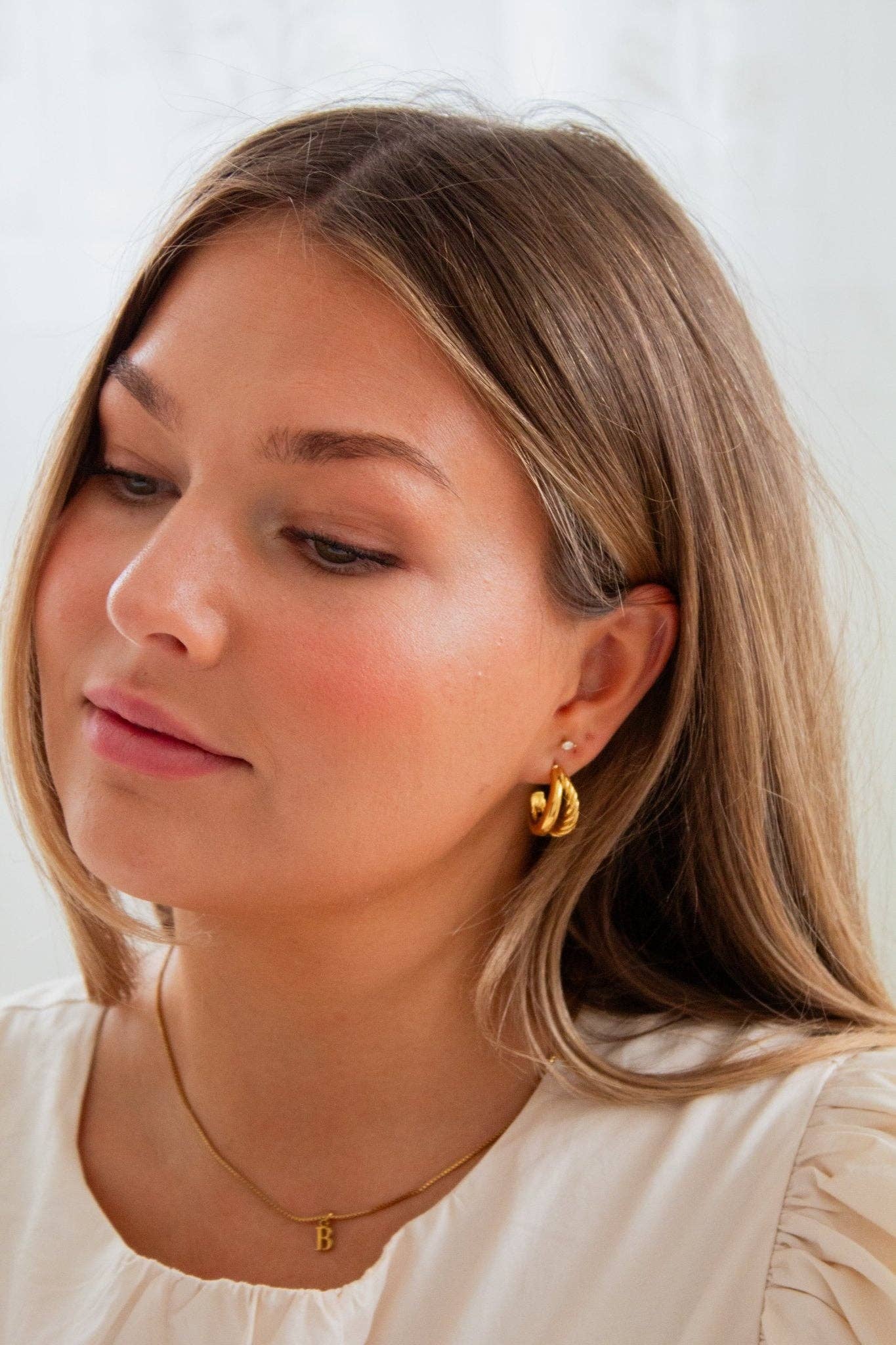 Split Spiral Half Hoops