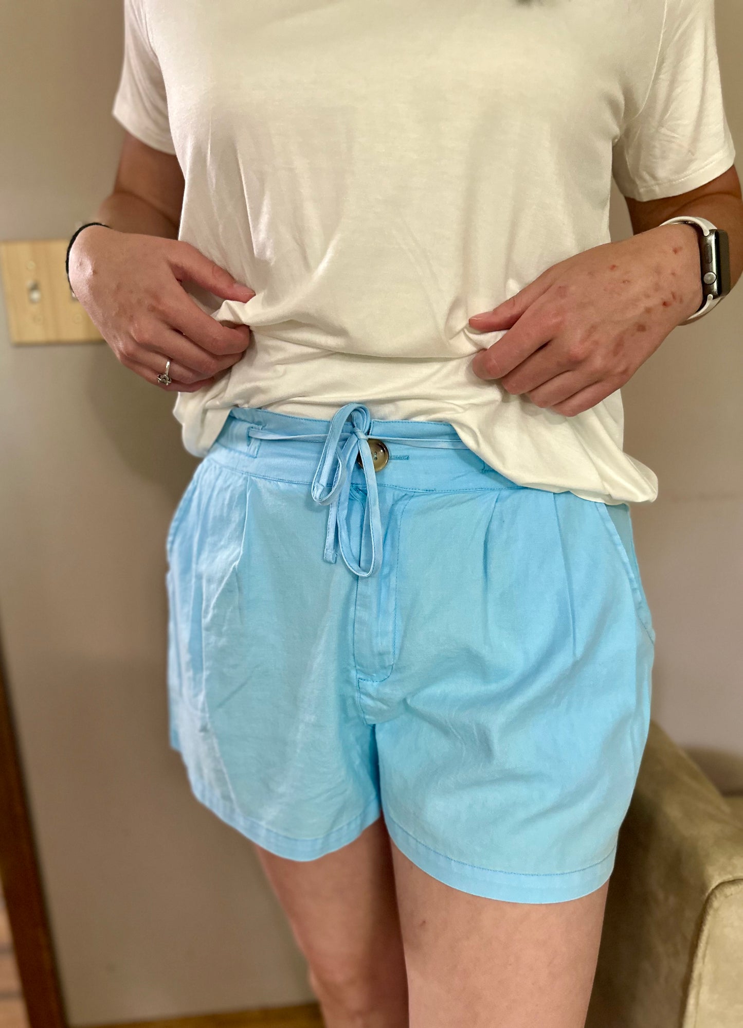 Everyday High Waist Drawstring Shorts