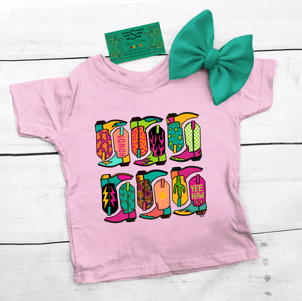 Girls Vibrant Boot Scootin' Tee: 4t