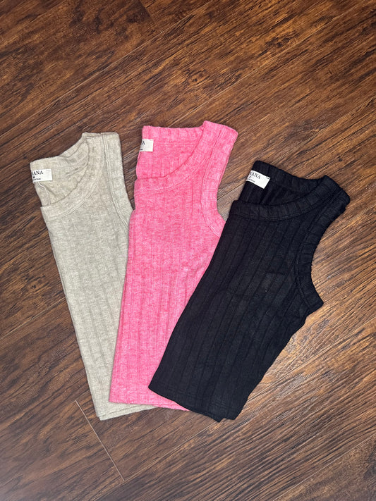 Ribbed Cropped Tank Top