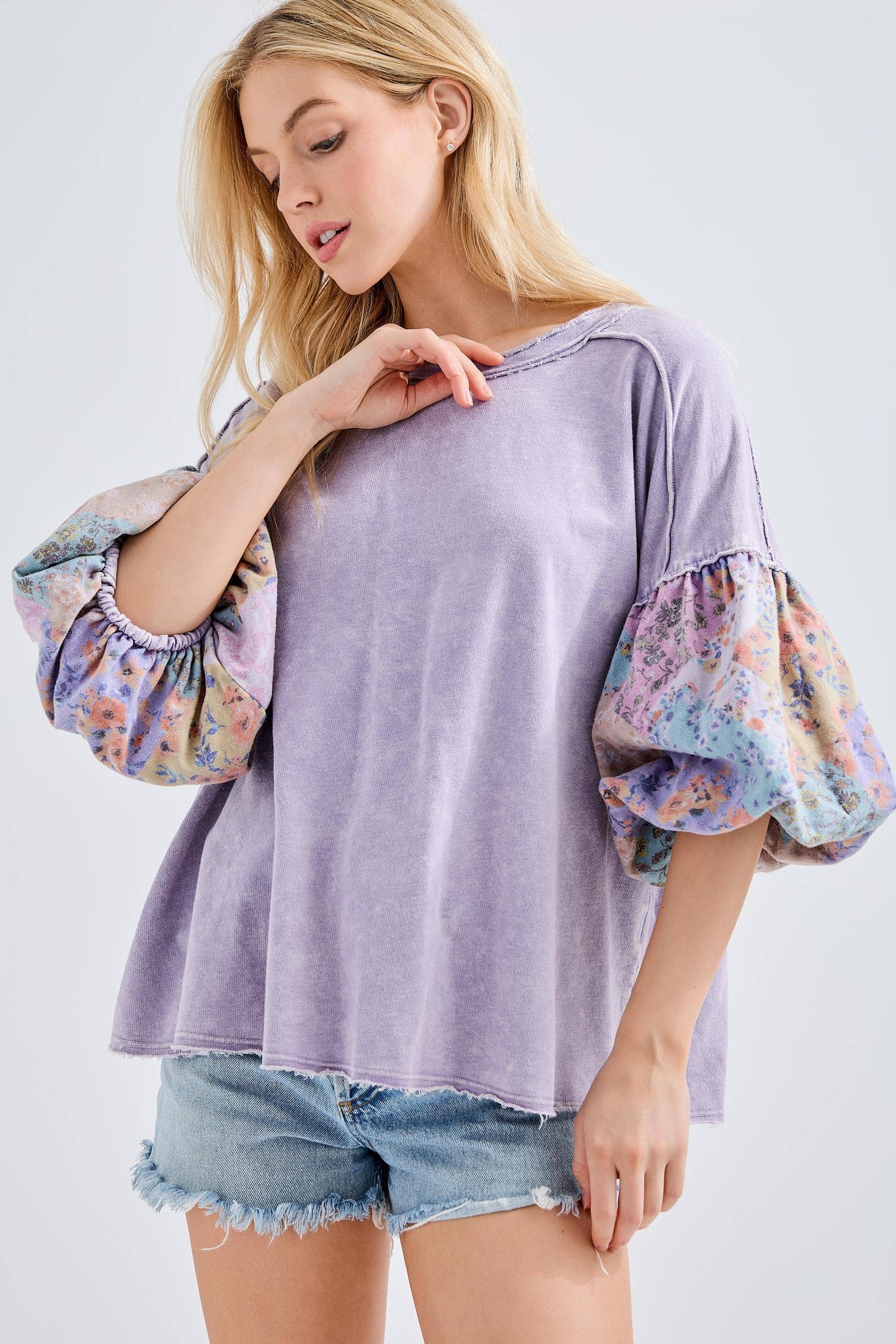 Moonbeam Floral Puff Sleeve Top