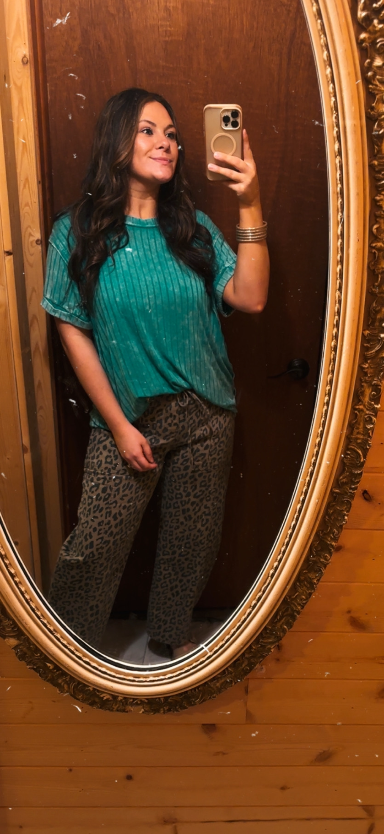 Leopard Drawstring Jeans