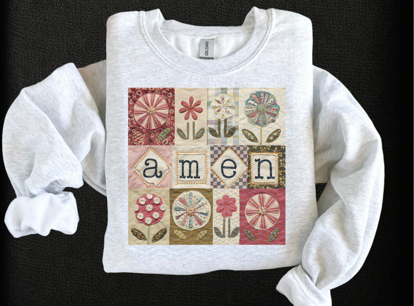 Quilted Amen Crewneck