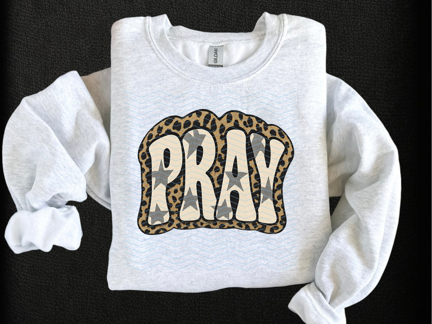 Cheetah Prayer Crewneck