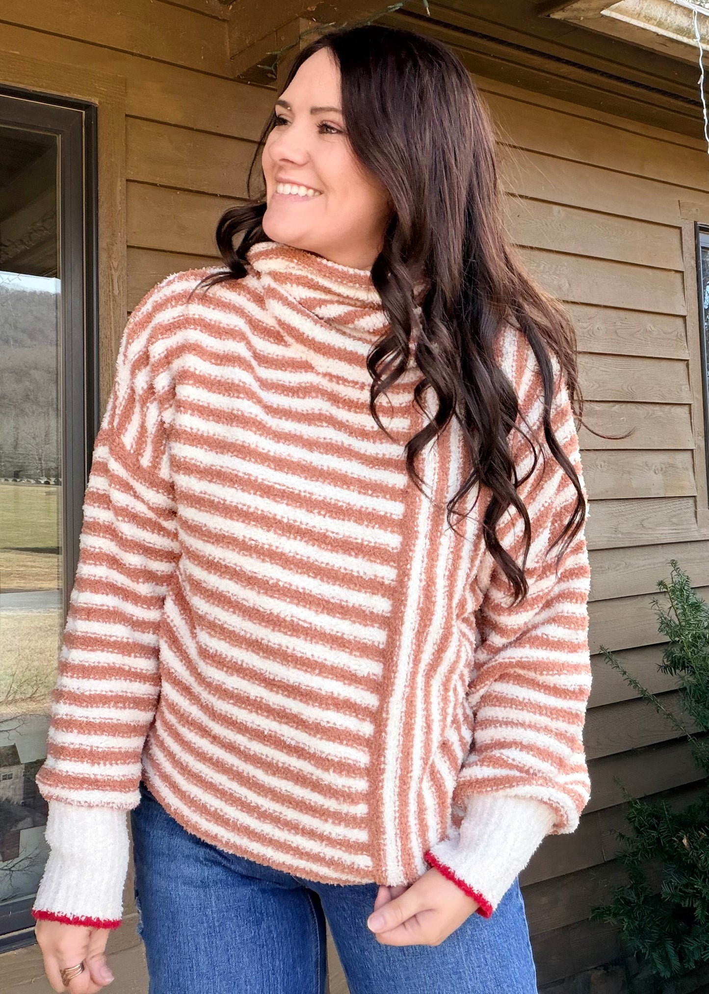 Causing Mayhem Mock Neck Sweater