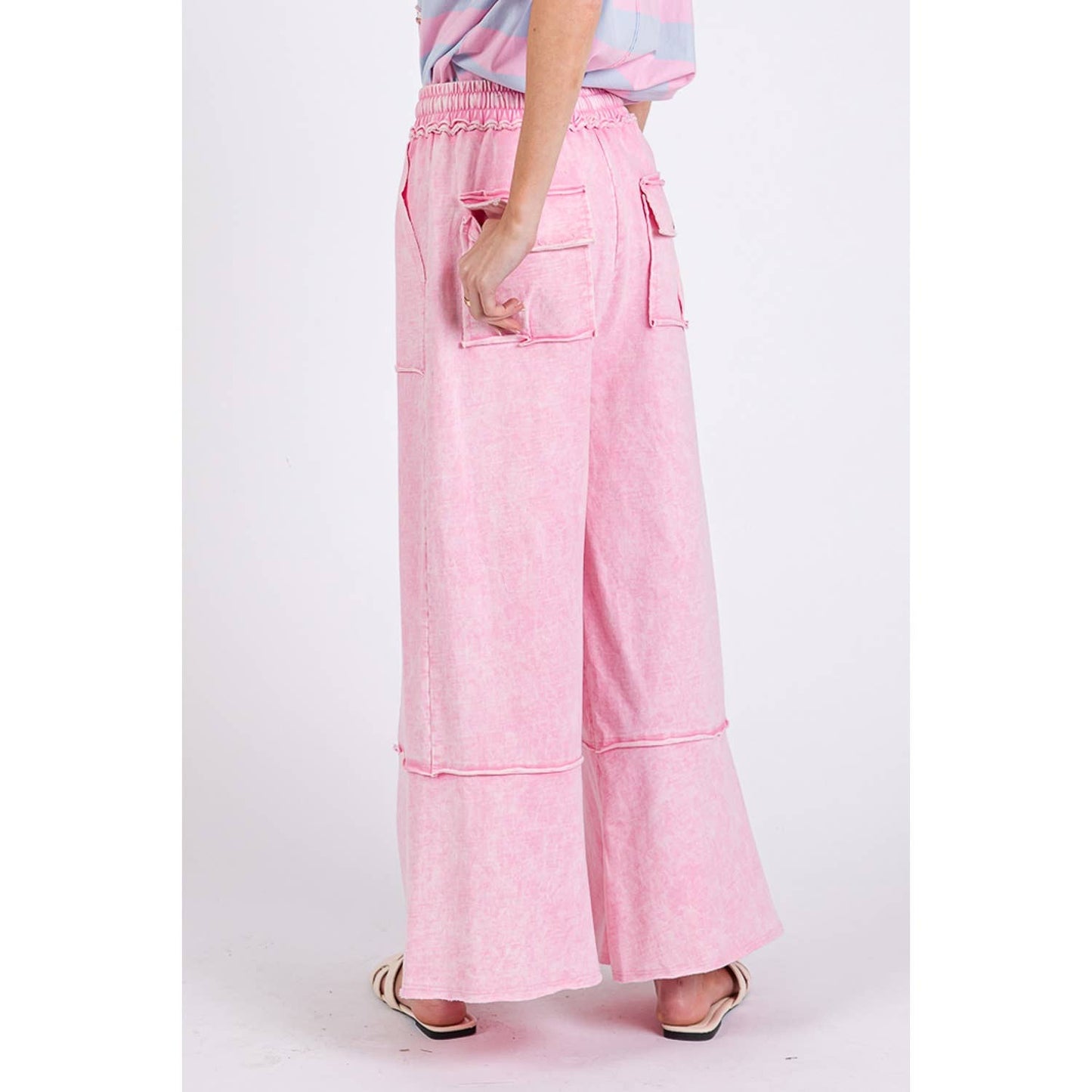 Mineral Wash Pink Terry Pant