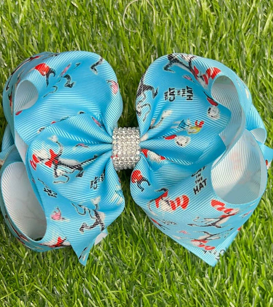 Dr. Seuss 6in Clip Bow