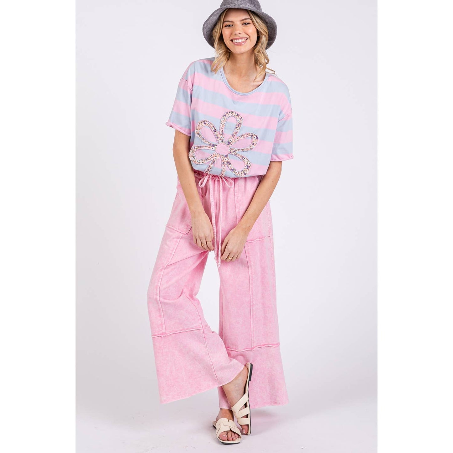 Mineral Wash Pink Terry Pant