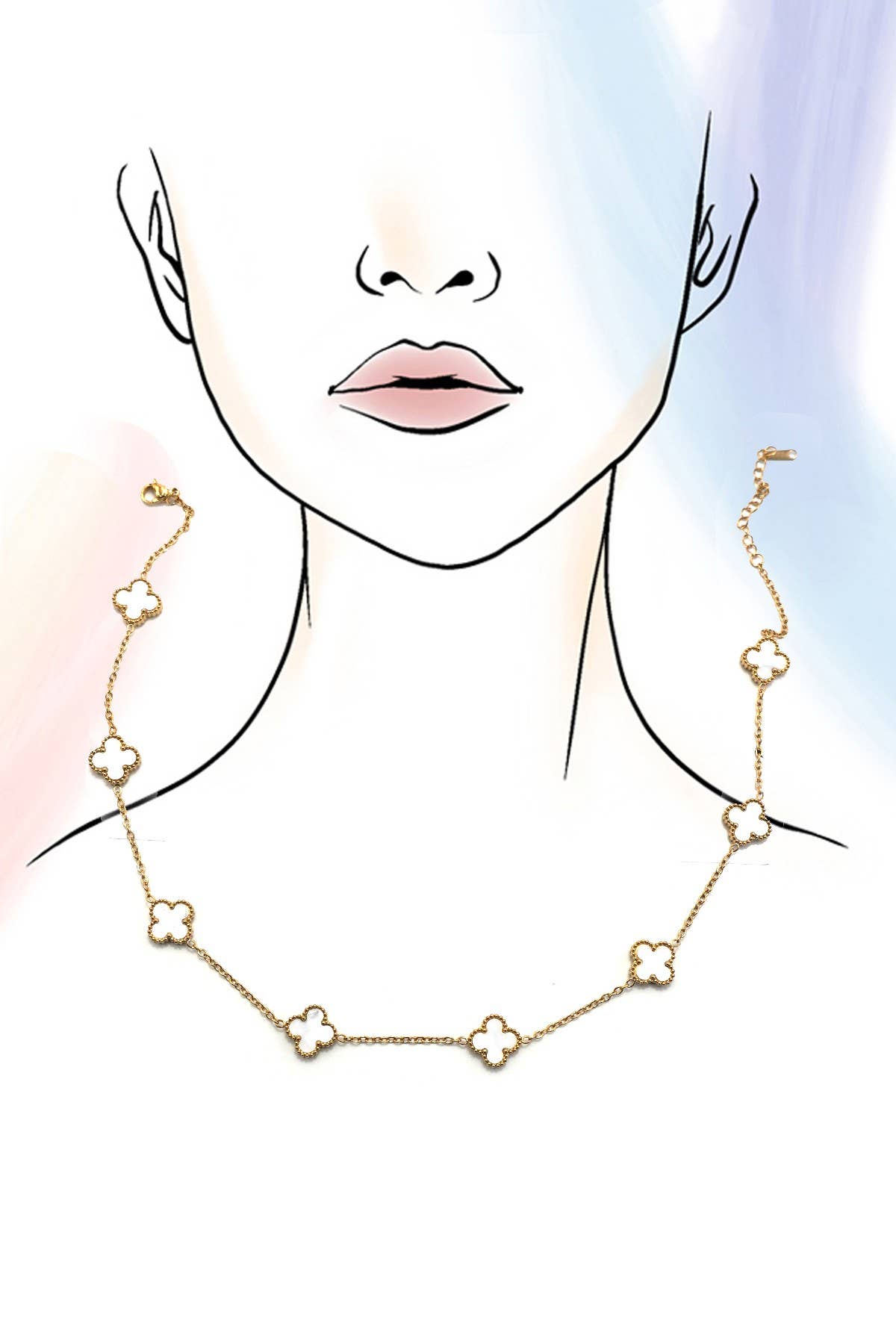 CLOVER NECKLACE-black