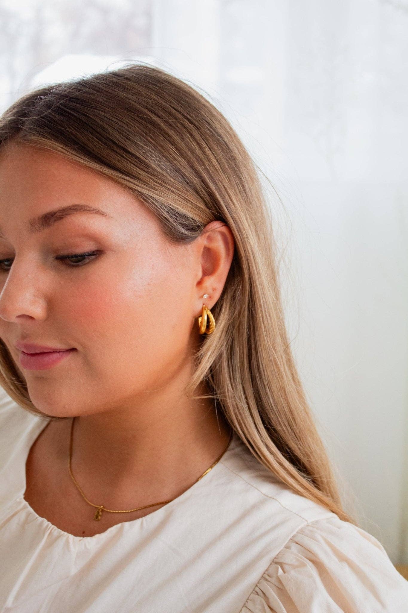 Split Spiral Half Hoops