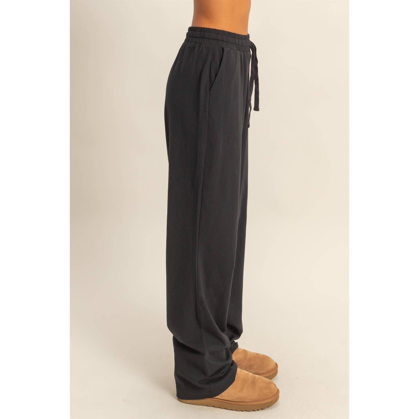 All the Rage -Drawstring High-Waisted Pants