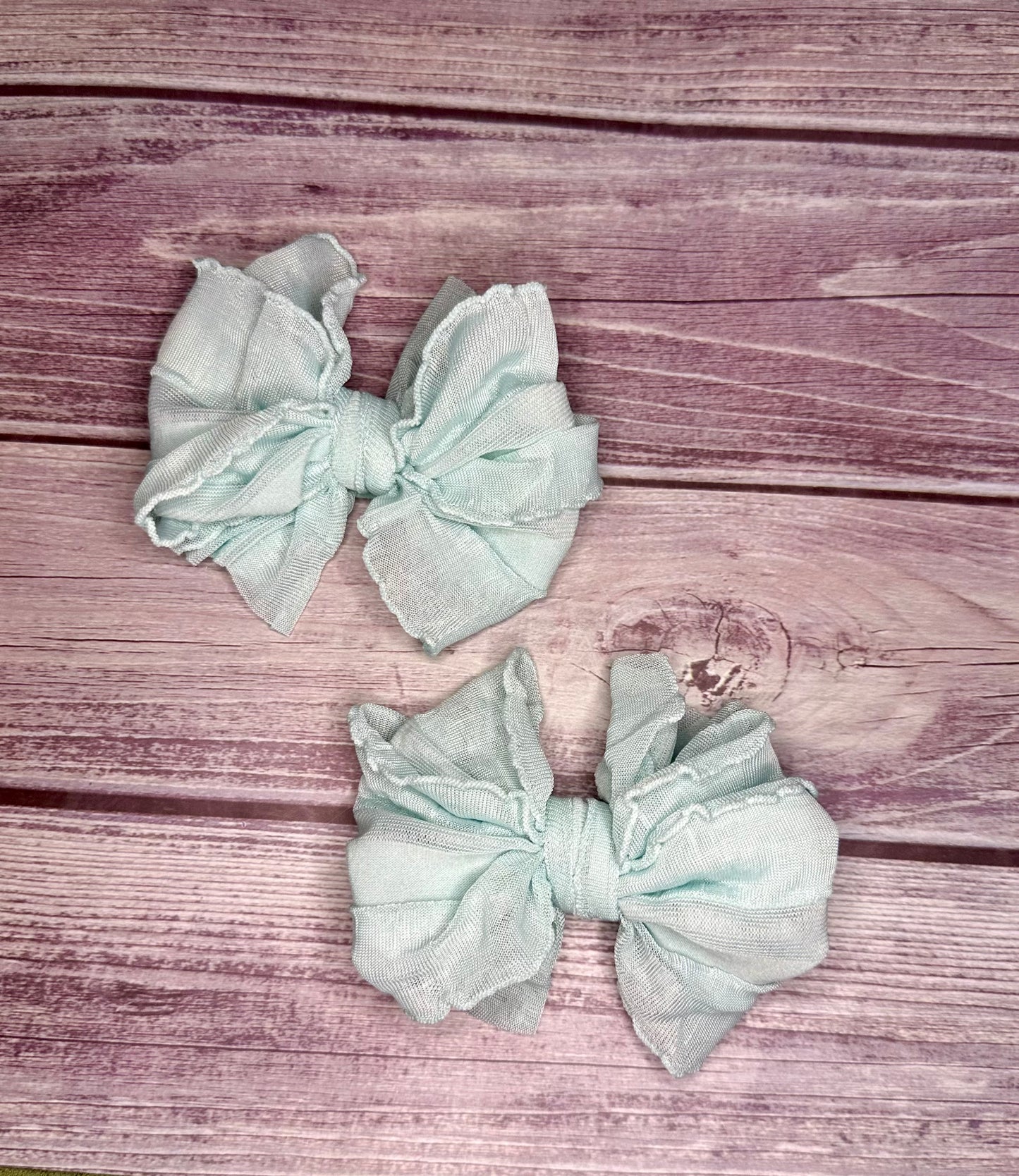 Ruffle Clip Bow Set