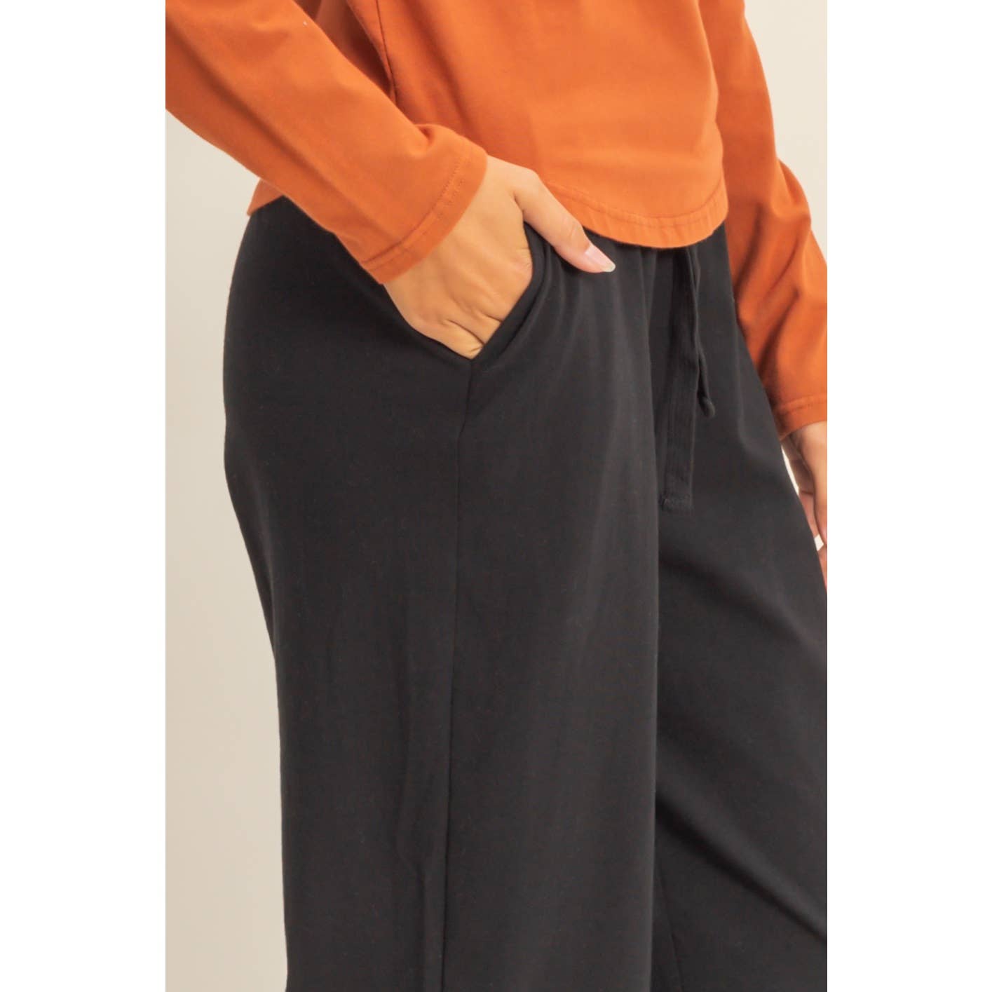 All the Rage -Drawstring High-Waisted Pants