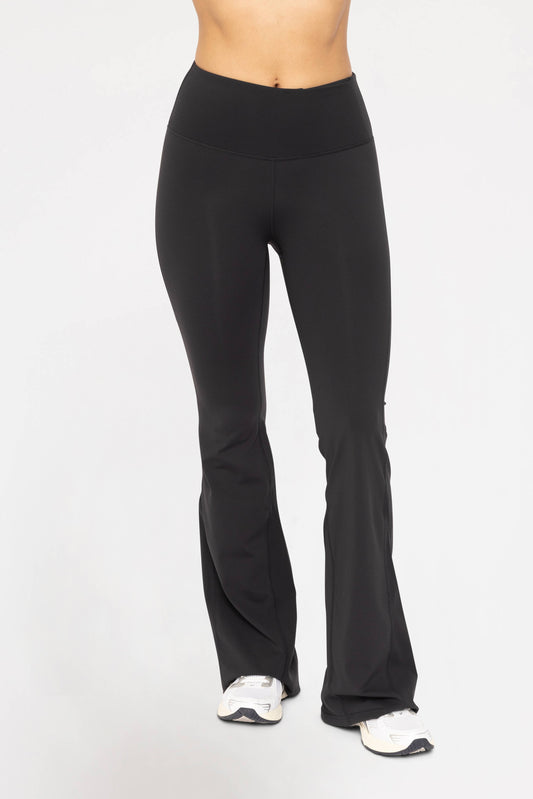 Lycra High-Waisted Flare Leggings
