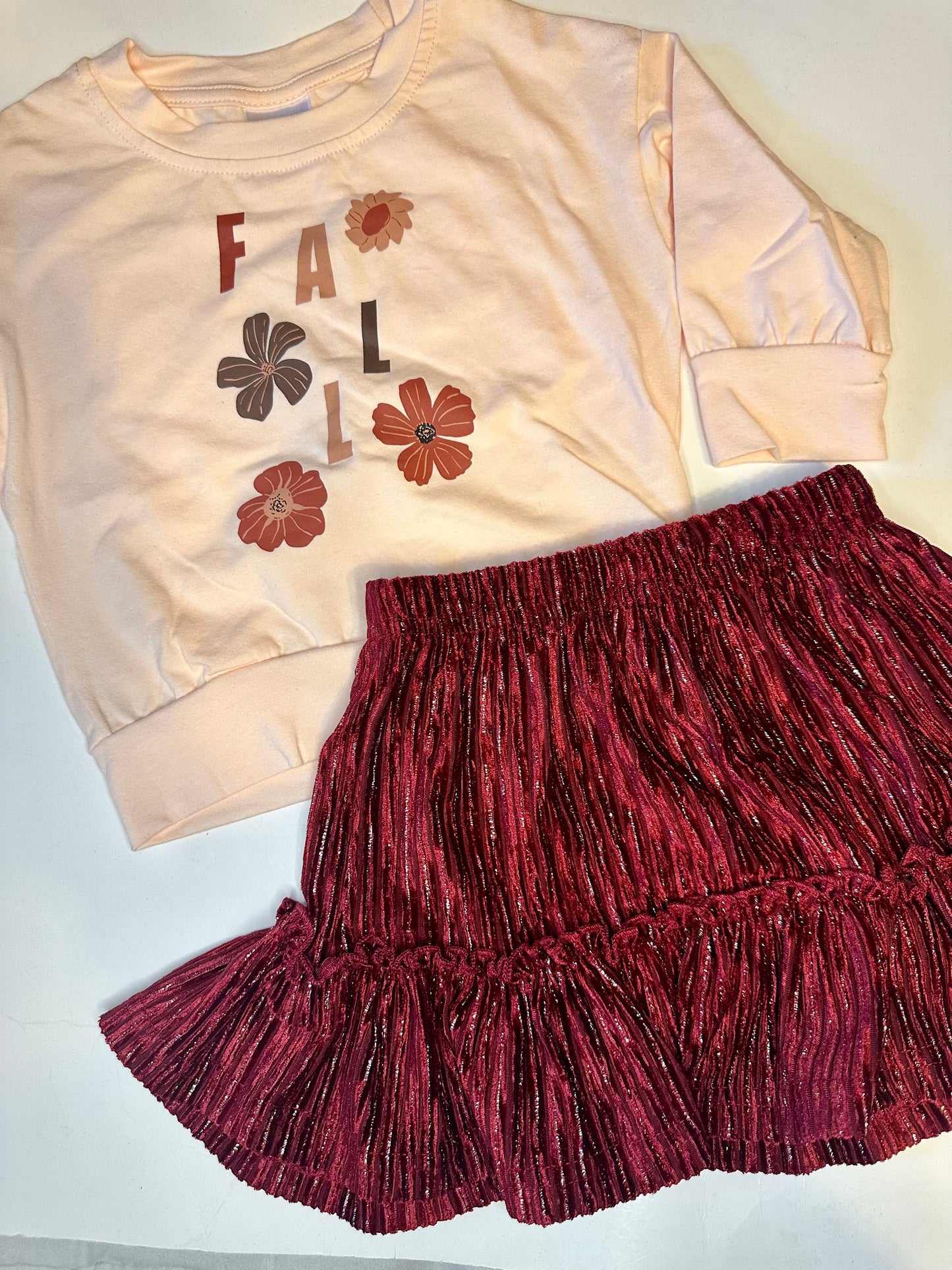 Burgundy Velvet Skirt