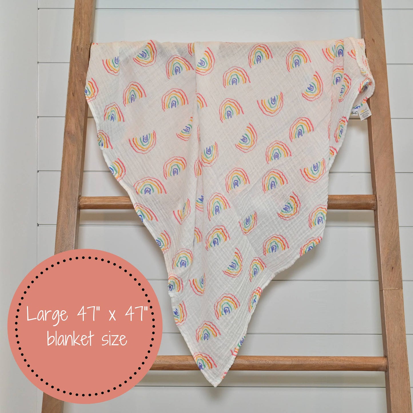 Somewhere Over The Rainbow Baby Swaddle Blanket