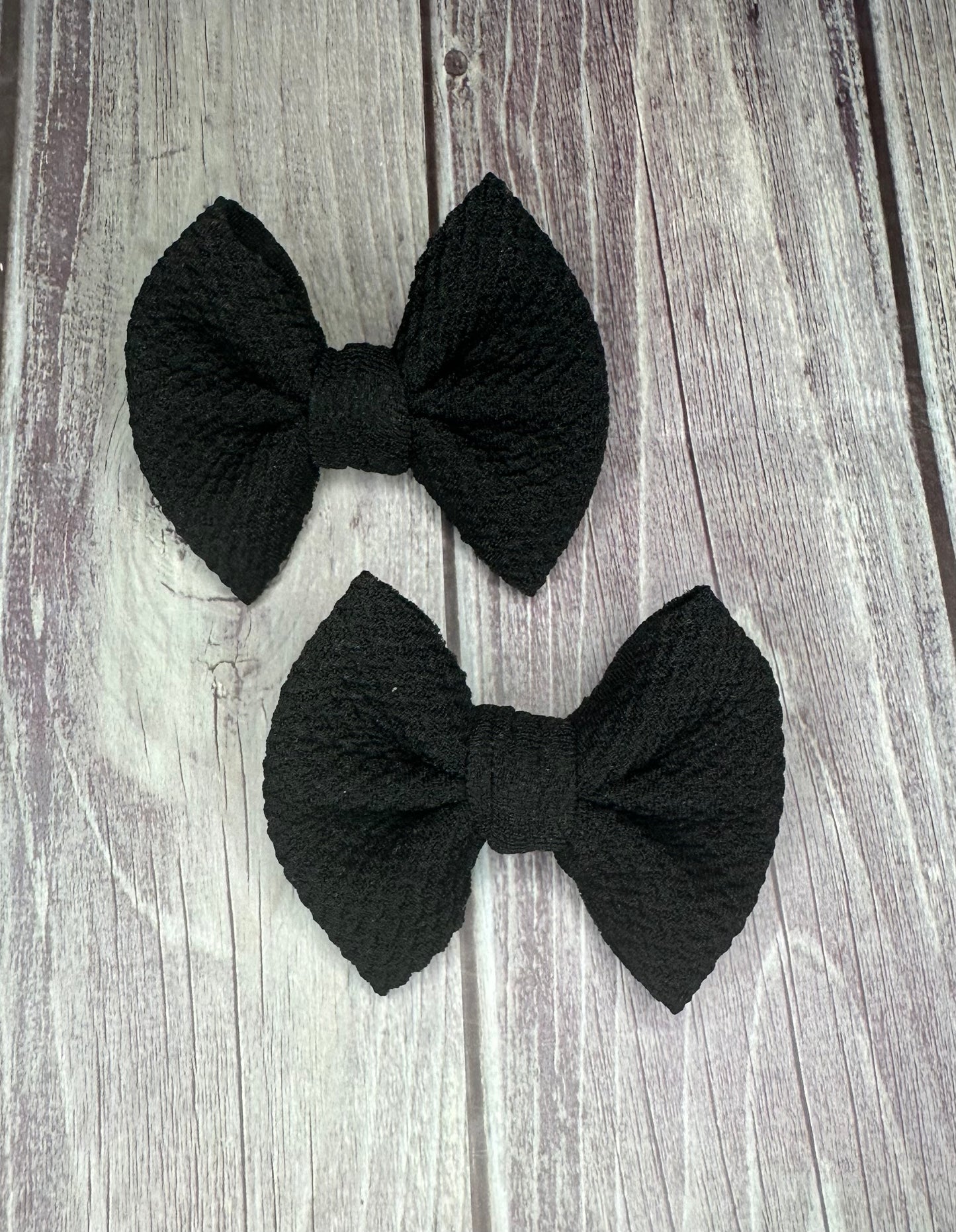 Black Clip Bow Set