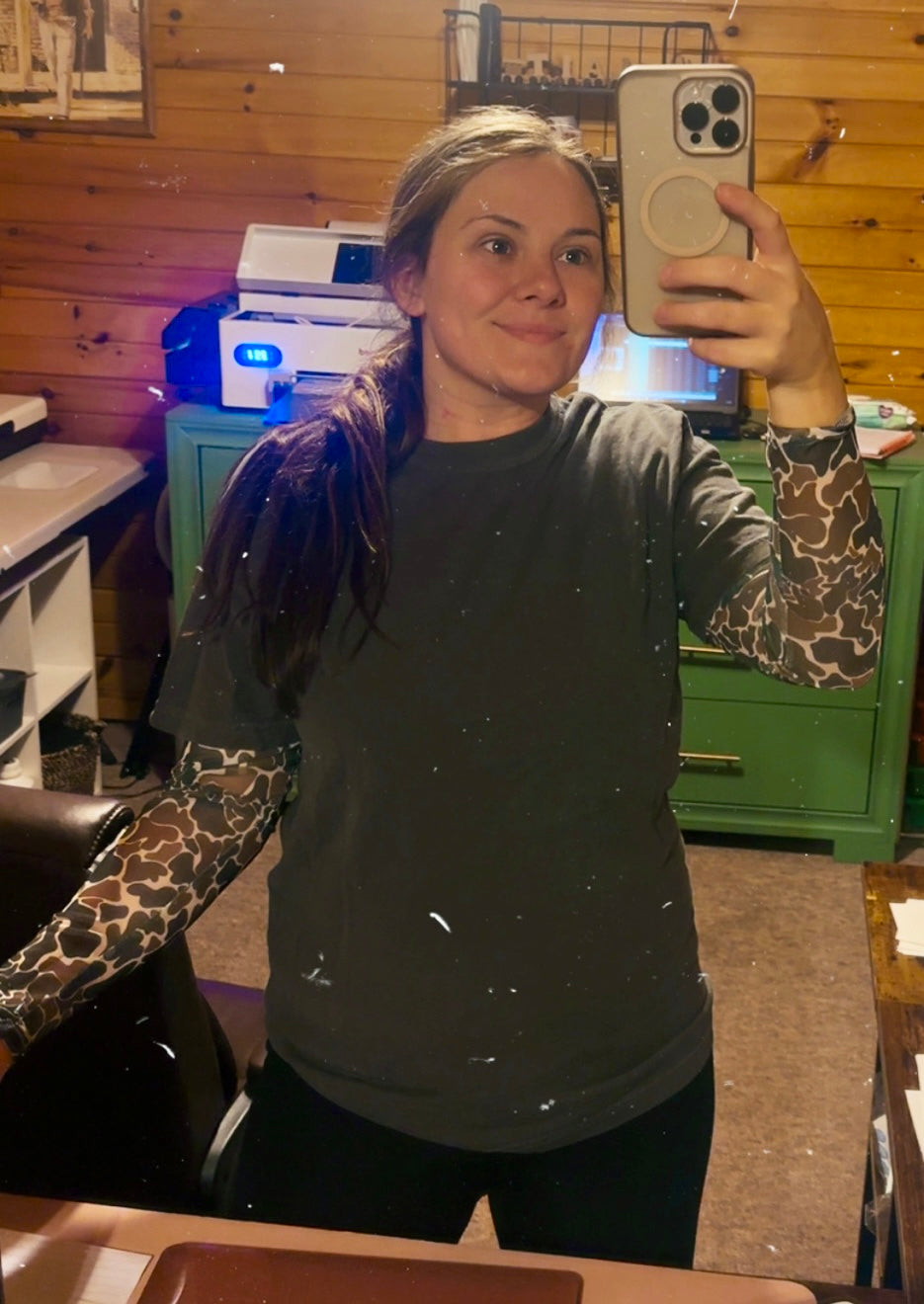 Camo Mesh Top