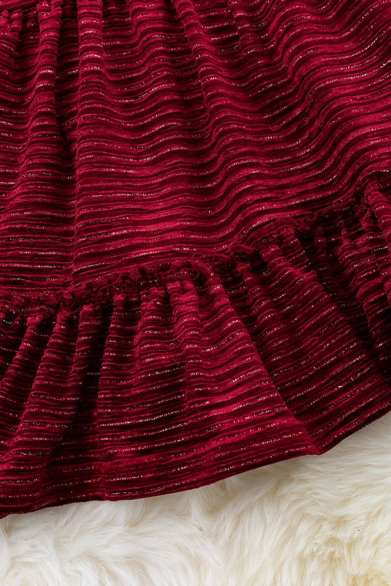 Burgundy Velvet Skirt