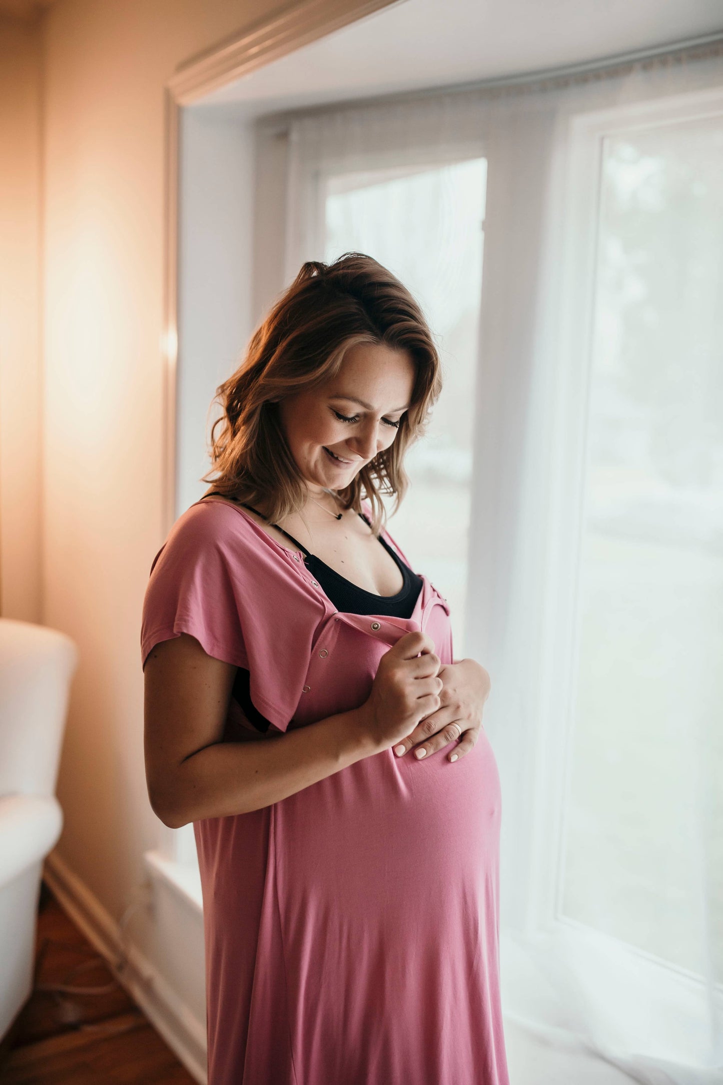 Rose Mommy Labor and Delivery/ Nursing Gown