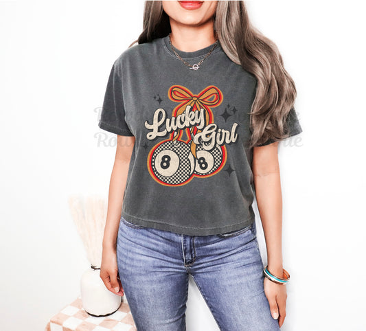 Lucky Girl Crop Comfort Colors