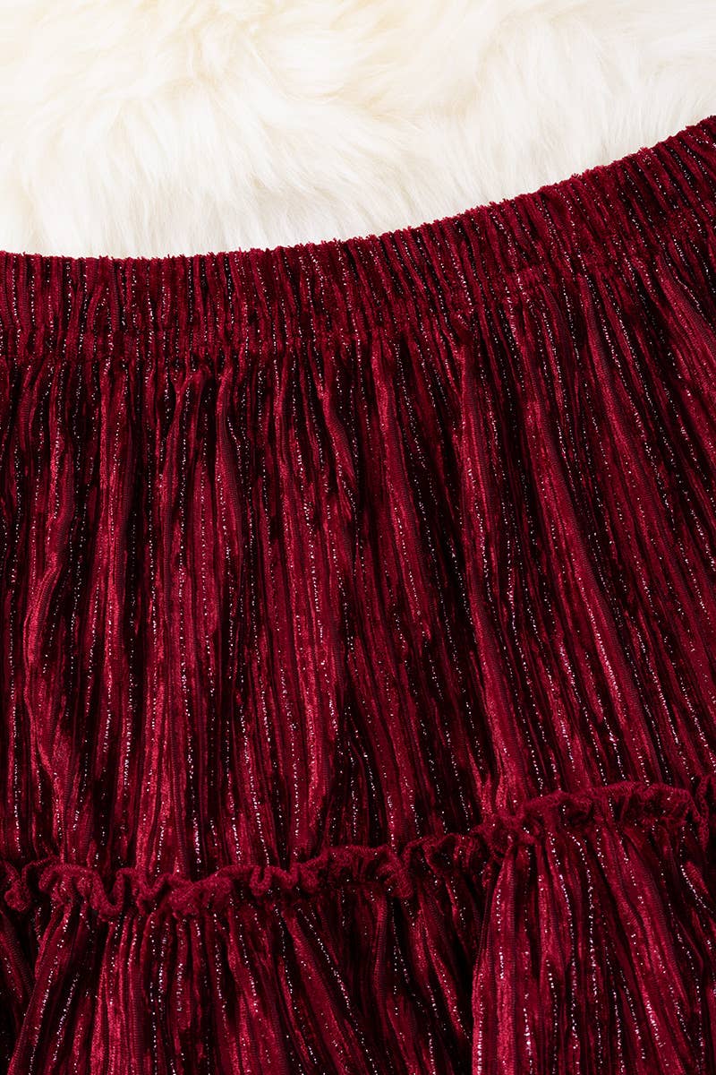 Burgundy Velvet Skirt