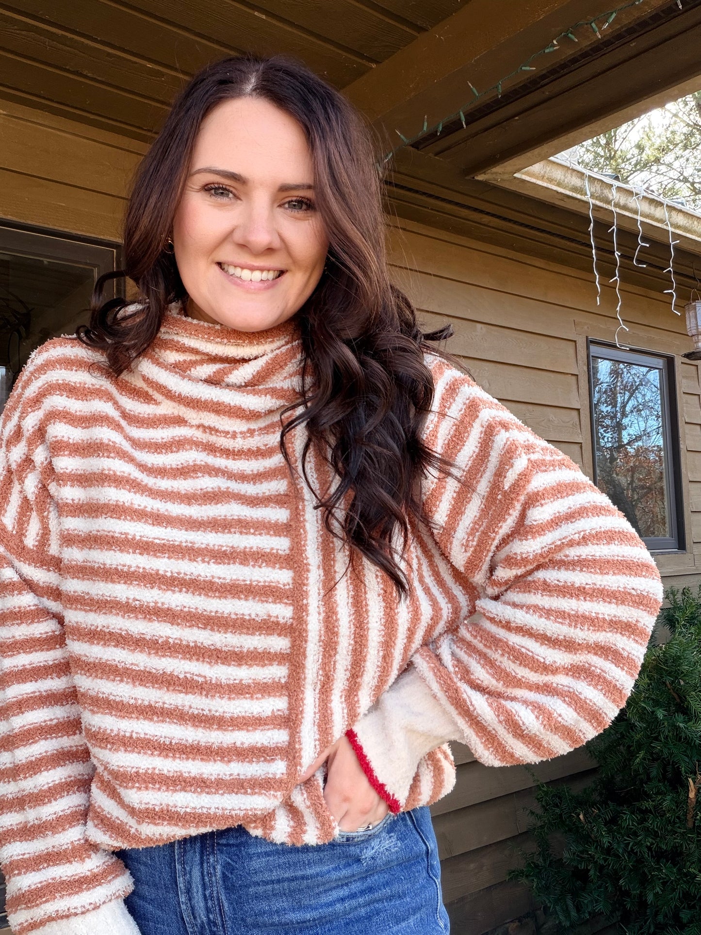 Causing Mayhem Mock Neck Sweater