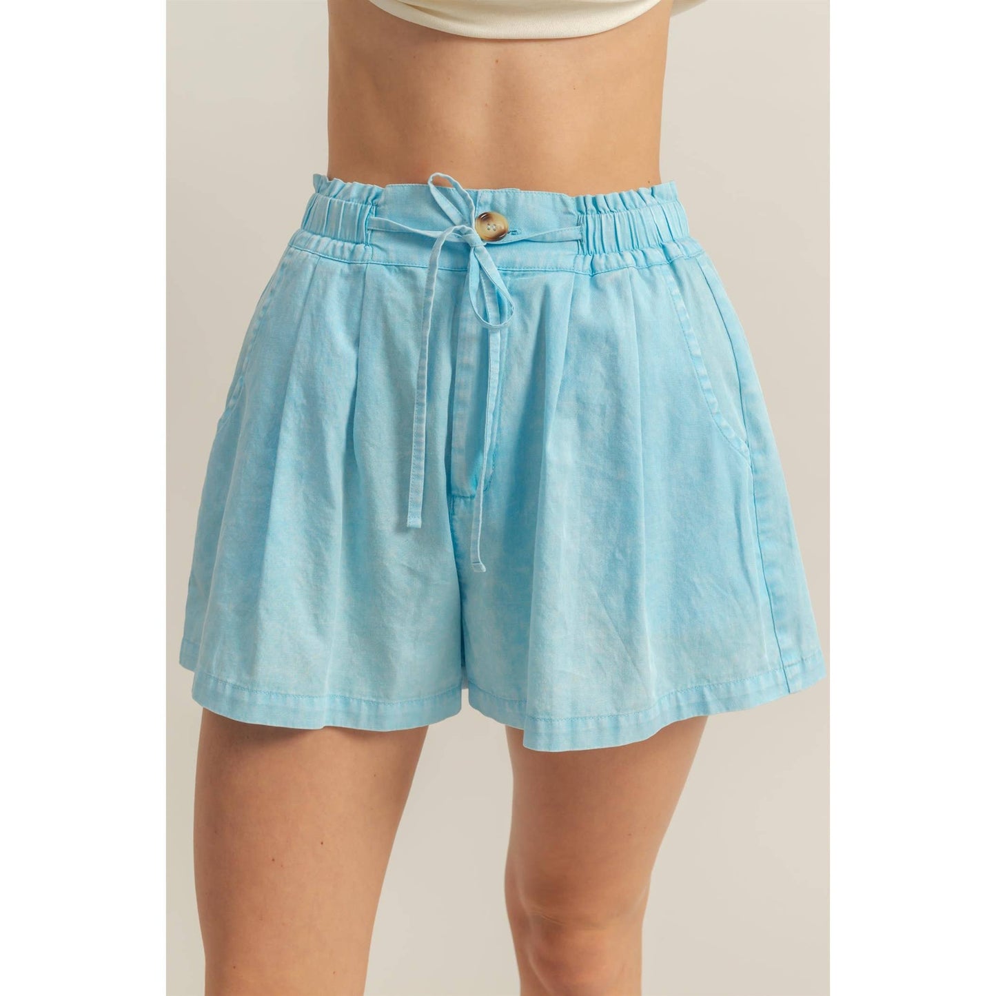 Everyday High Waist Drawstring Shorts