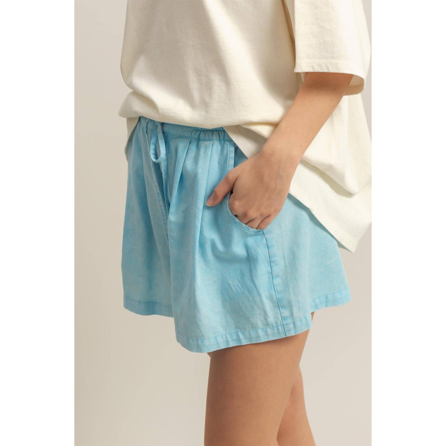 Everyday High Waist Drawstring Shorts