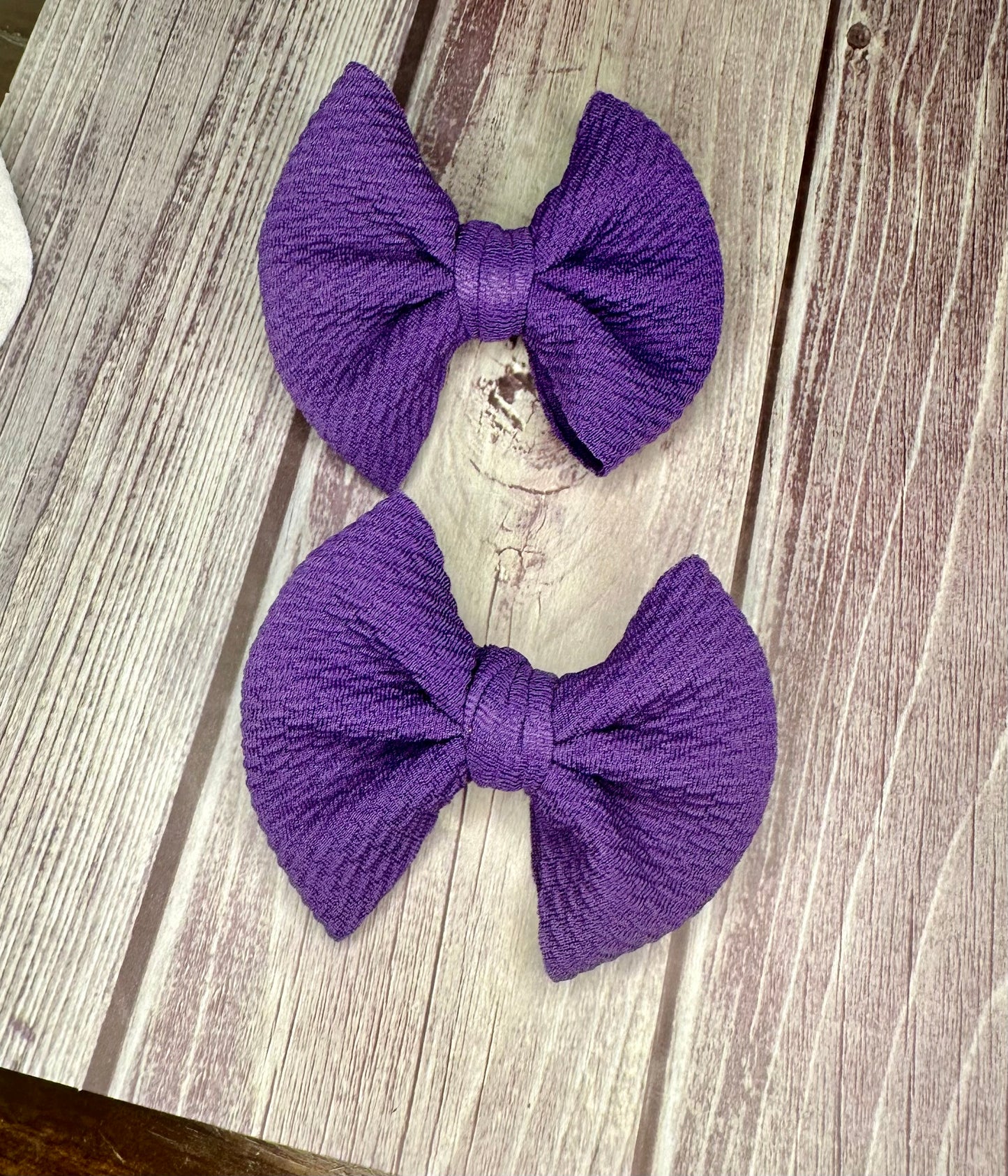 Grape Purple Clip Bow Set