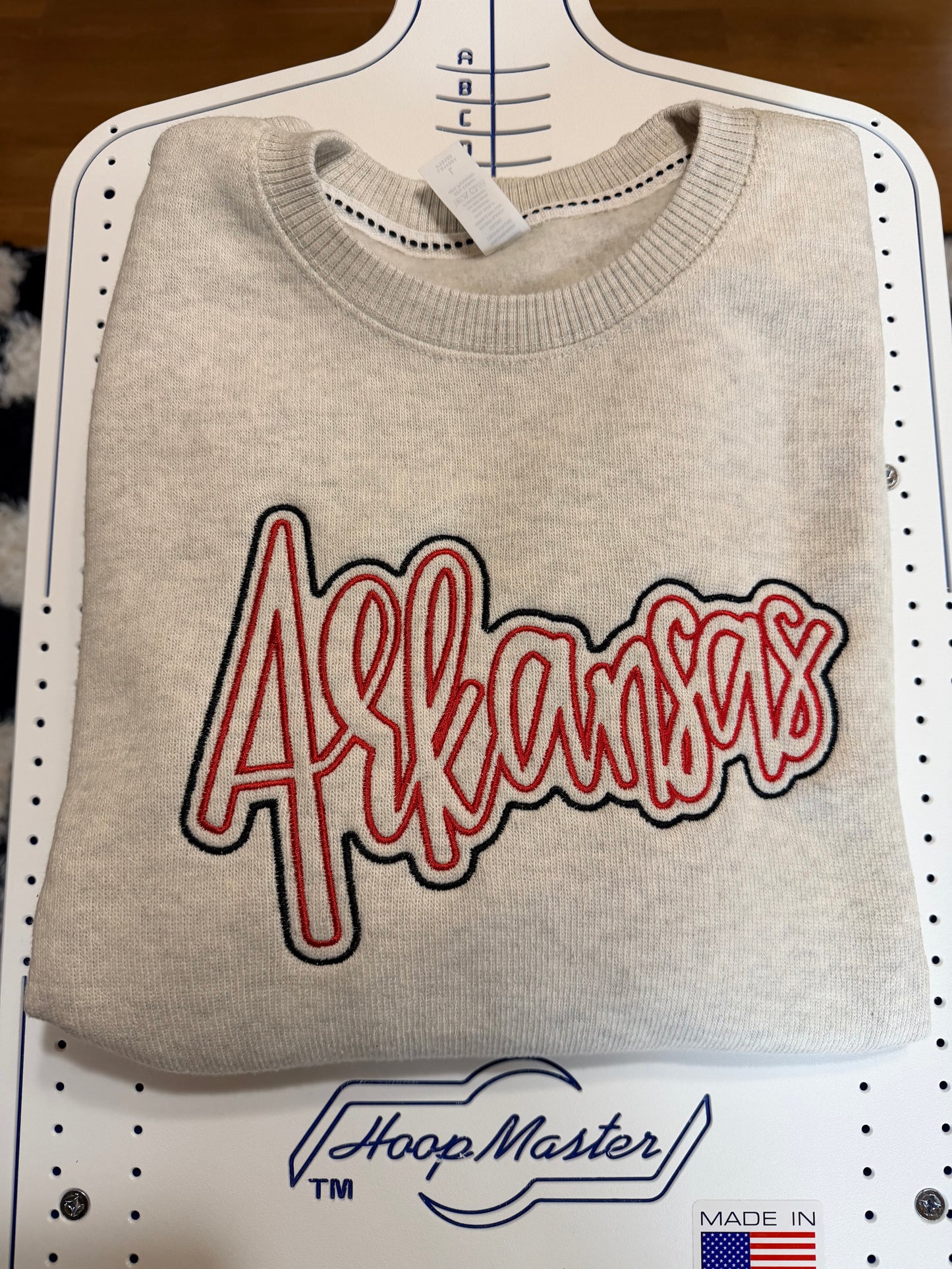 Embroidered Arkansas Crewneck