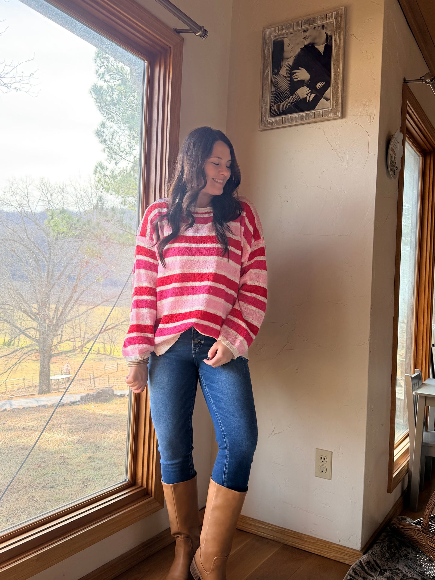 Pink Multi Stripe Sweater