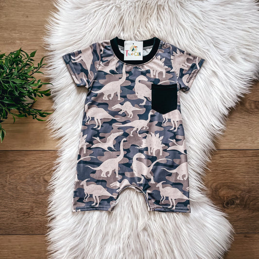 Dino Shortie Romper