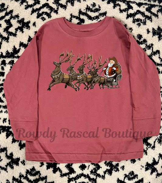 Cowboy Santa Long Sleeve