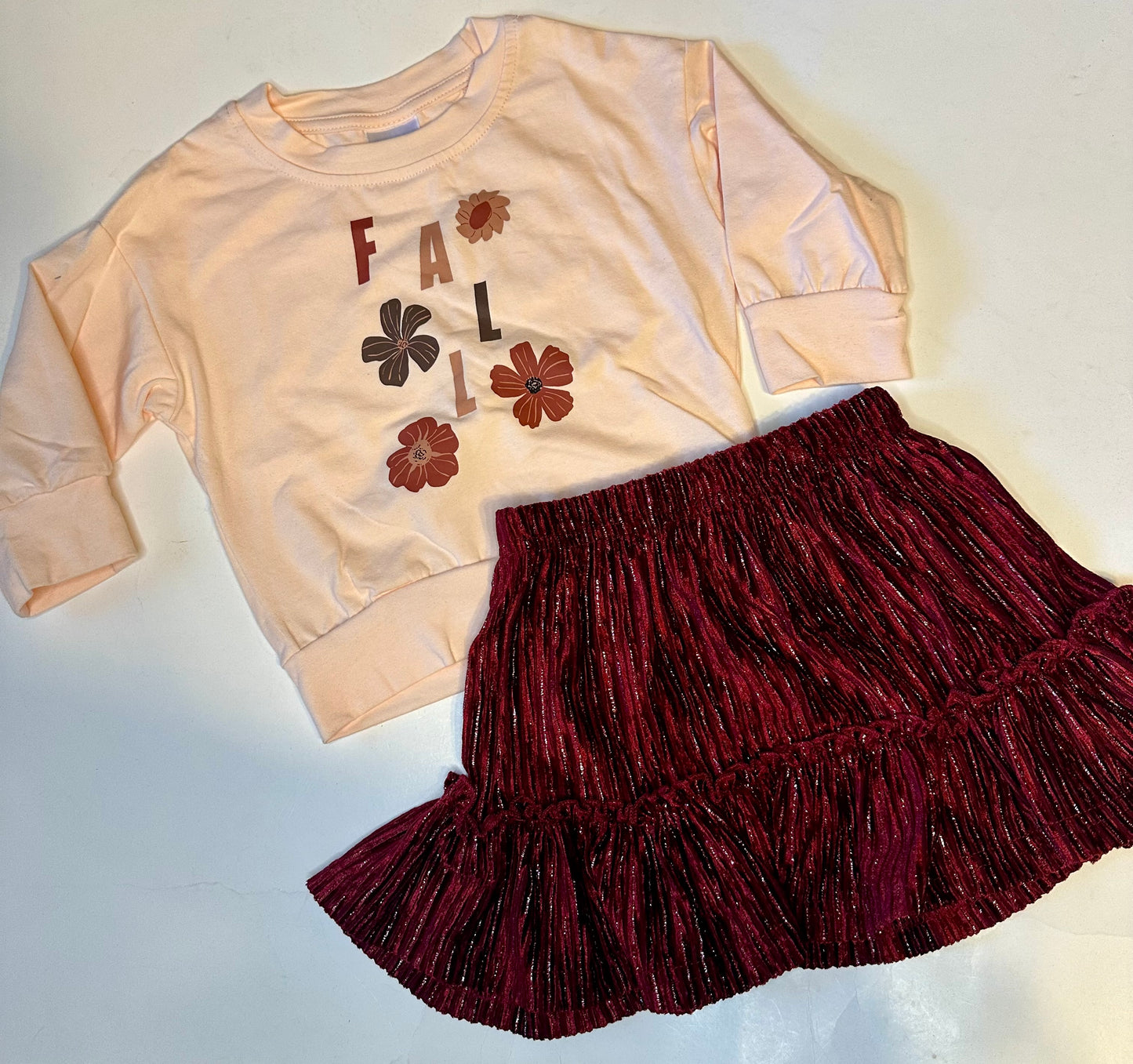 Burgundy Velvet Skirt