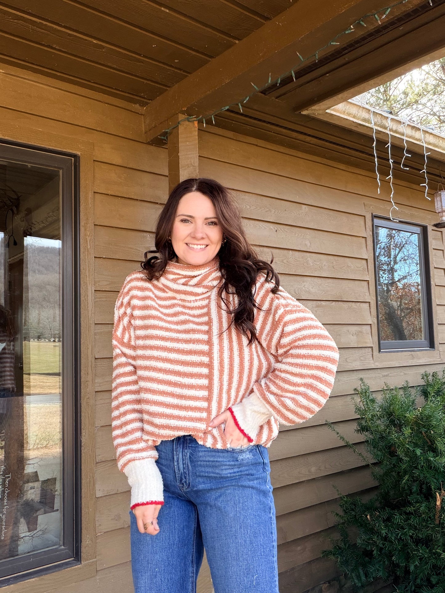 Causing Mayhem Mock Neck Sweater