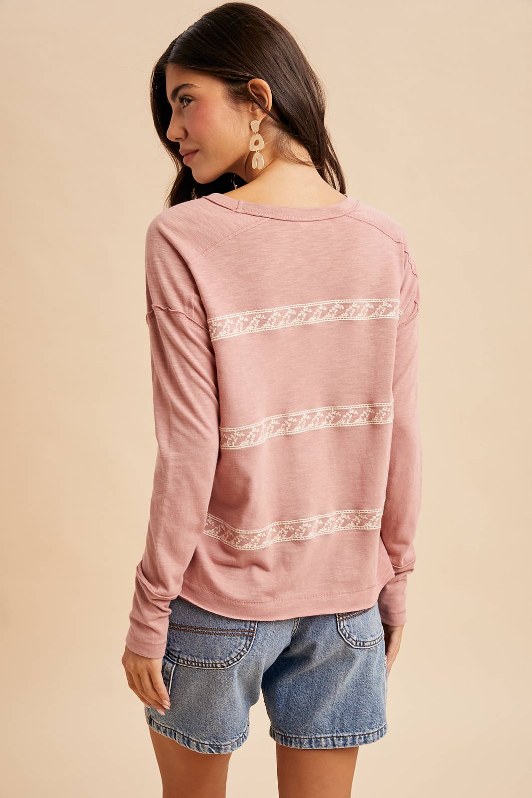 Dusty Rose Embellished Top