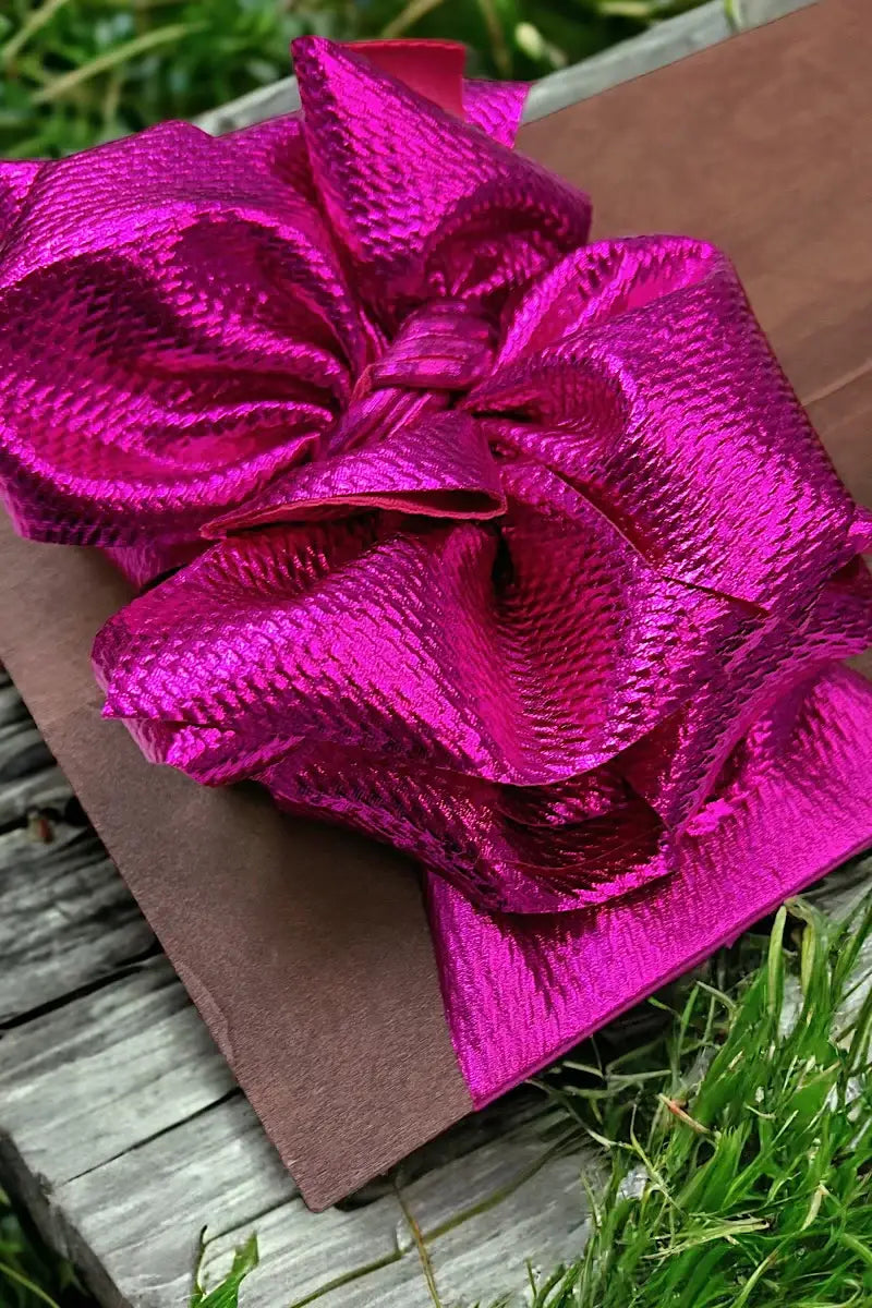 Magenta Tassel Headwrap Bow