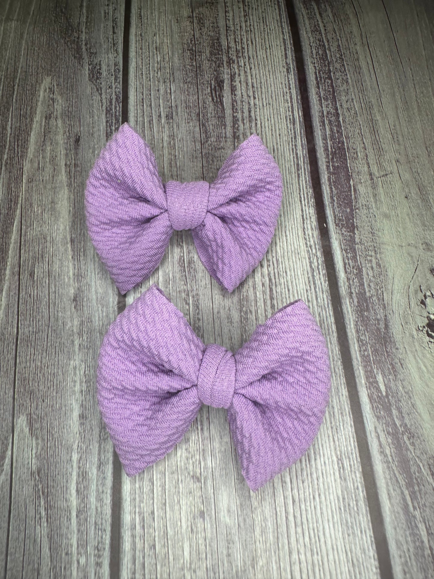 Lilac-Clip Bow Set