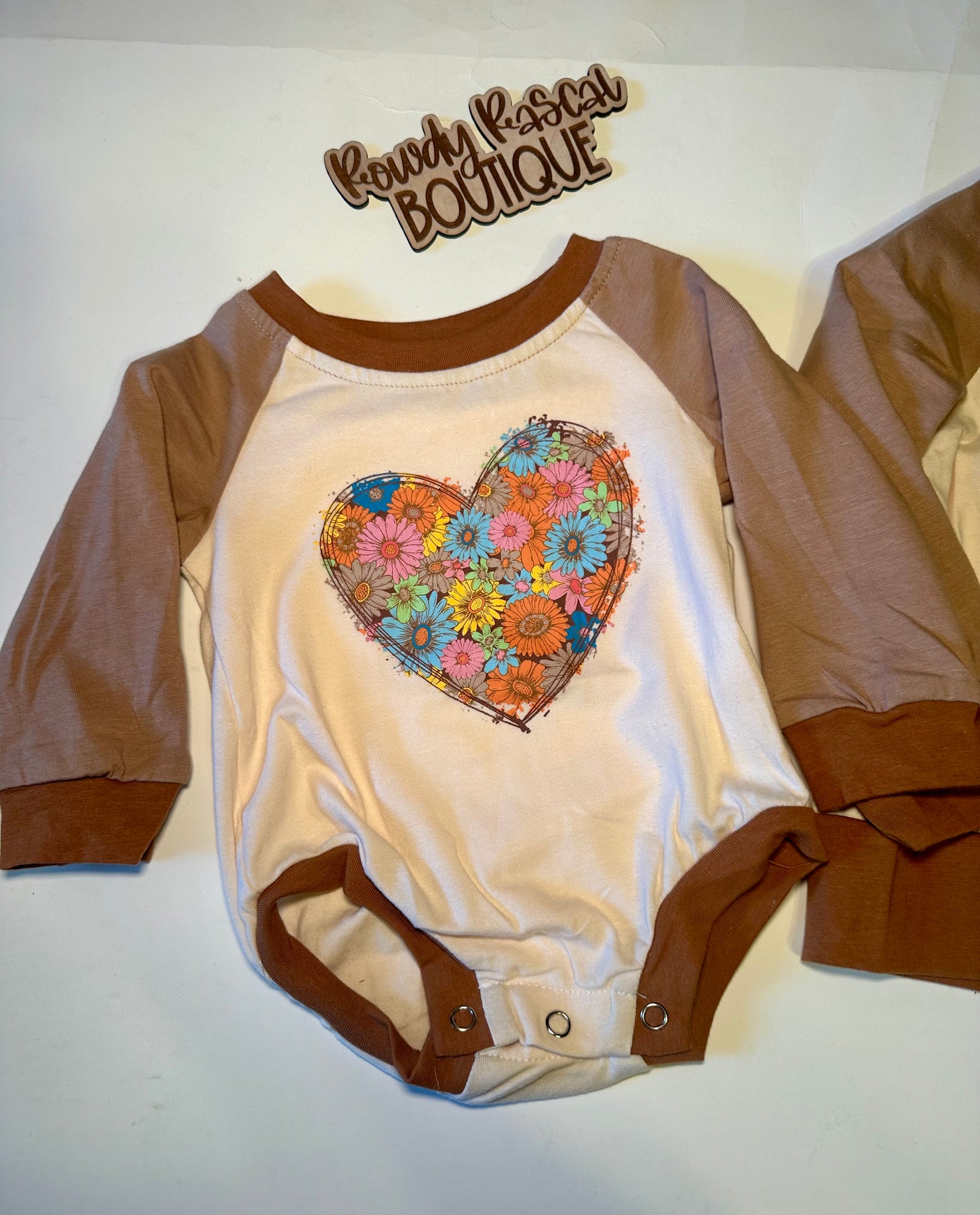 Floral Hearts Onesie