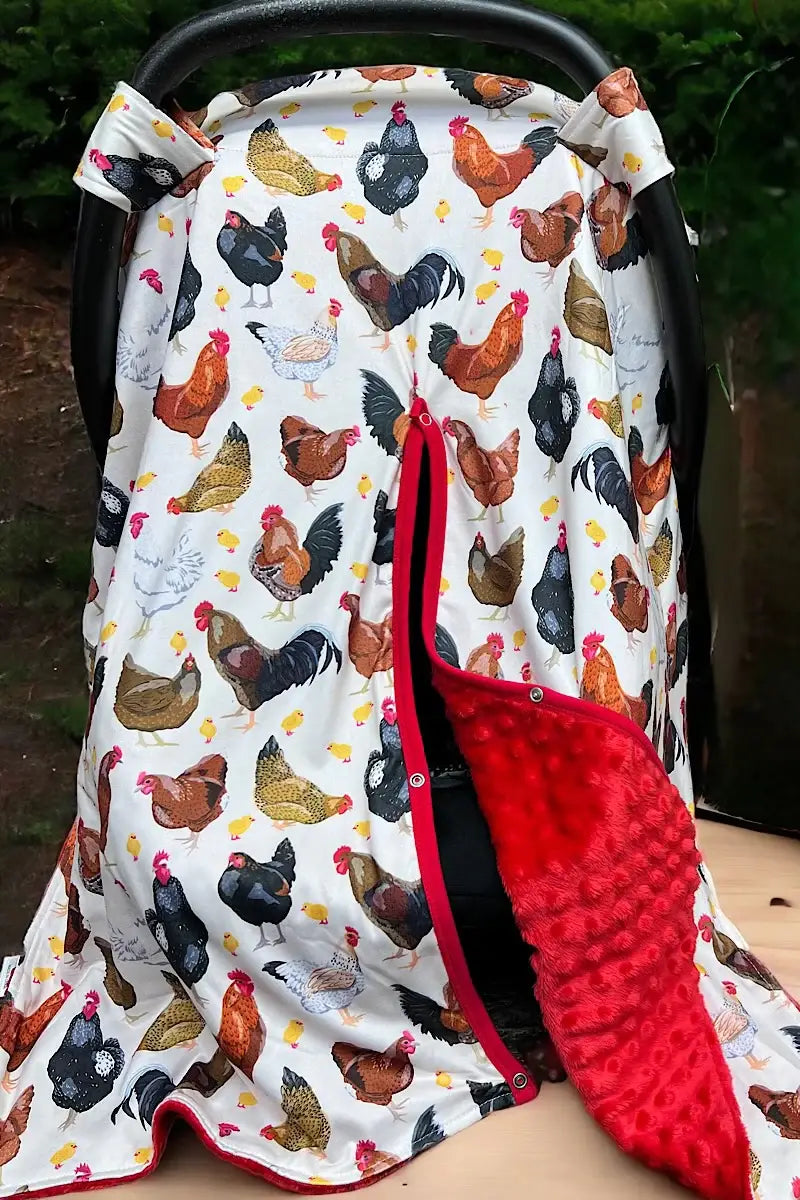 Hen & Rooster Car Seat Cover