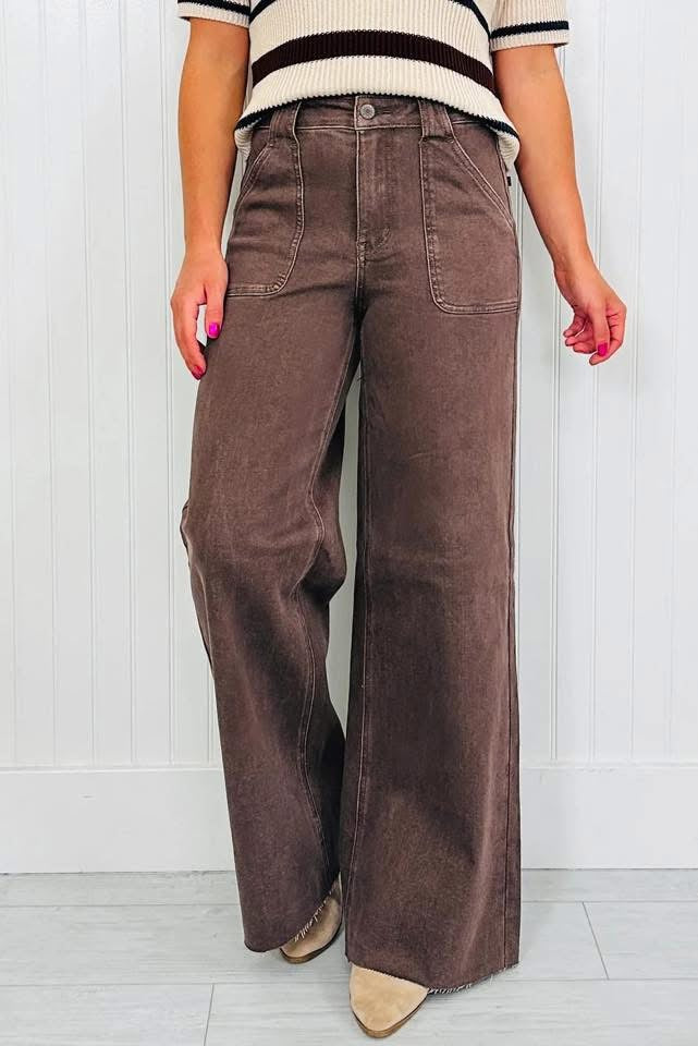 Brown Retro Wash Jean