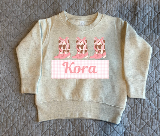 Cowgirl Crewneck- Personalized