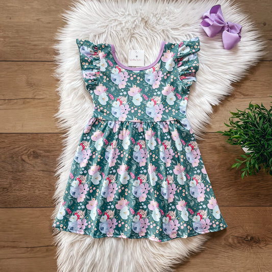 Lola Floral Dress- Bow Back